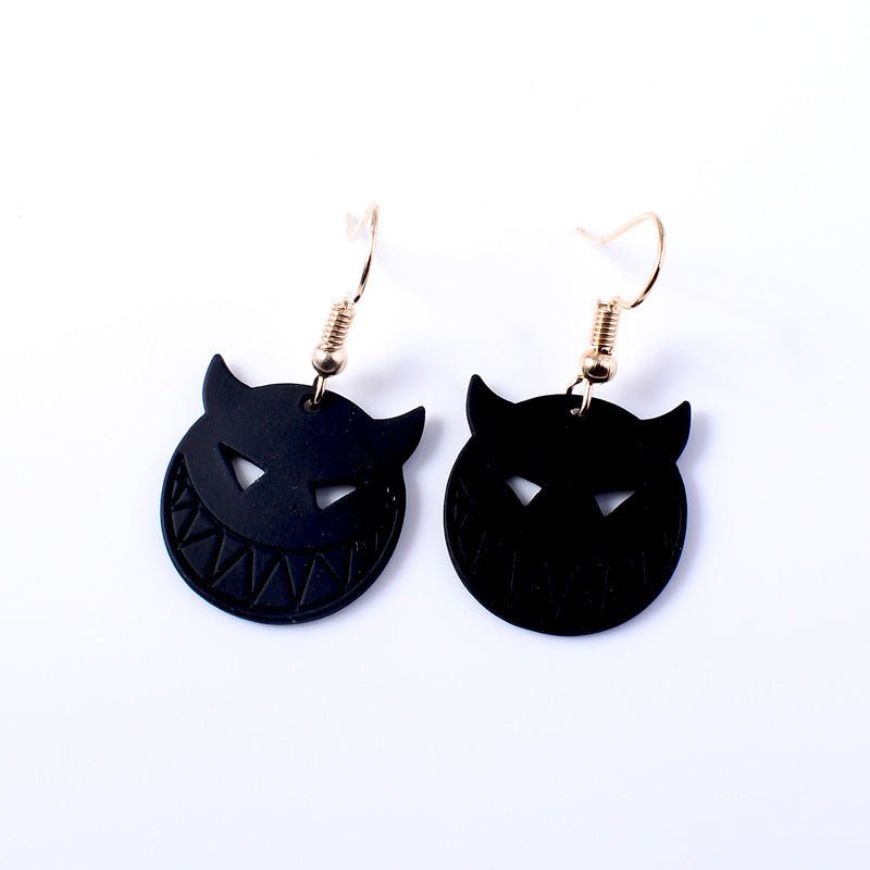 Halloween Accessories Horror Funny Pumpkin Ghost Demon Earrings-Jewearrings