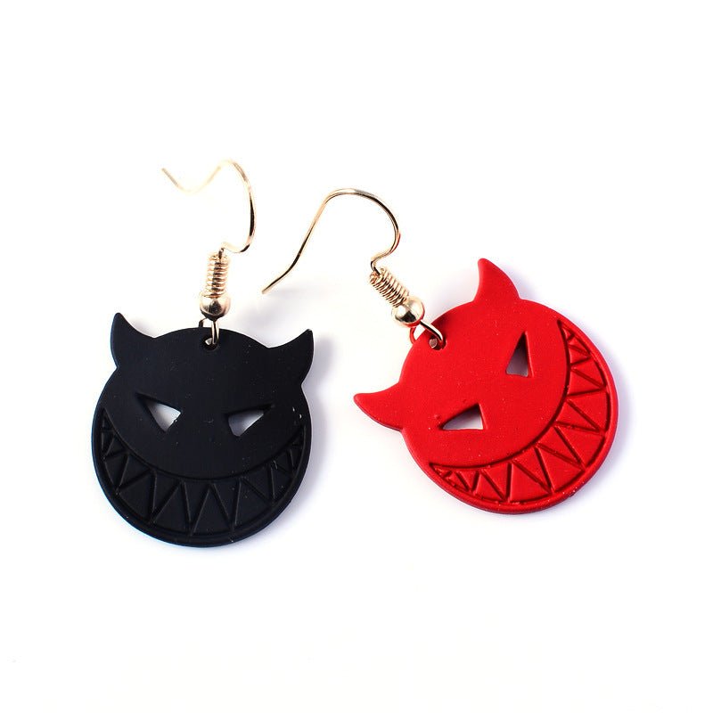 Halloween Accessories Horror Funny Pumpkin Ghost Demon Earrings-Jewearrings