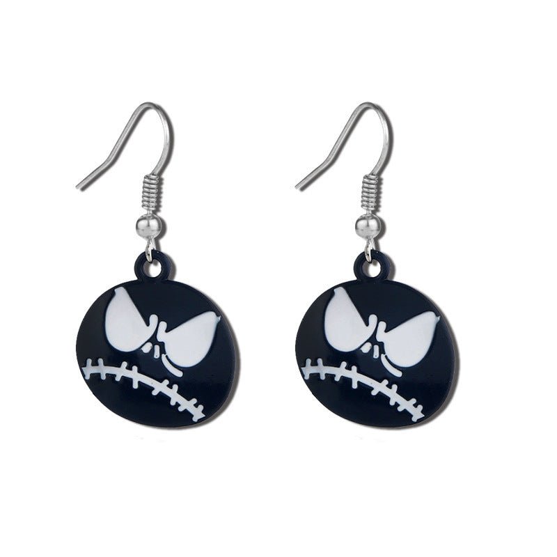 Halloween Accessories Horror Funny Pumpkin Ghost Demon Earrings-Jewearrings