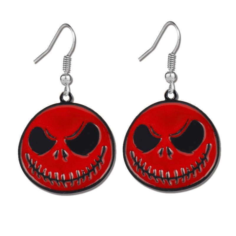 Halloween Accessories Horror Funny Pumpkin Ghost Demon Earrings-Jewearrings