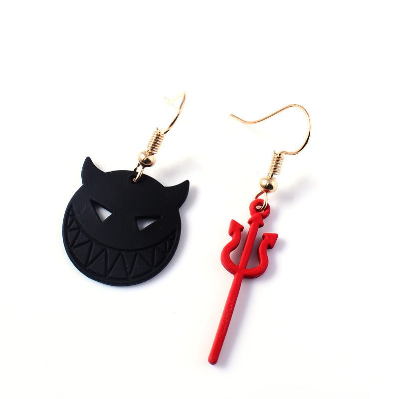 Halloween Accessories Horror Funny Pumpkin Ghost Demon Earrings-Jewearrings