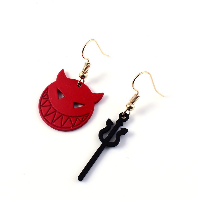 Halloween Accessories Horror Funny Pumpkin Ghost Demon Earrings-Jewearrings