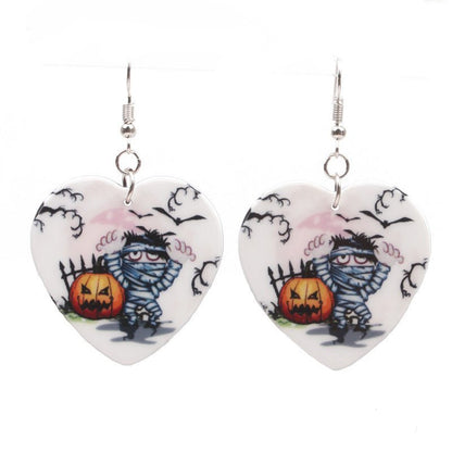 Halloween Black Cat Pumpkin Earrings Ghost Festival-Jewearrings