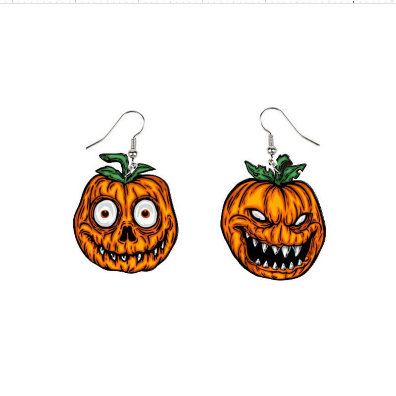 Halloween Earrings Smiley Pumpkin Earrings-Jewearrings