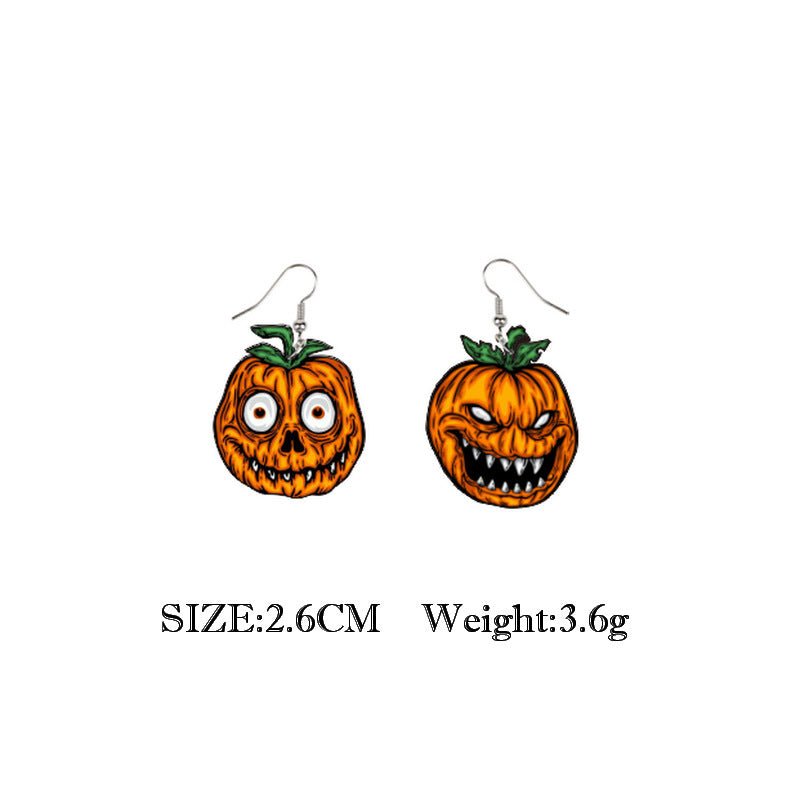 Halloween Earrings Smiley Pumpkin Earrings-Jewearrings