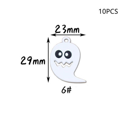 Halloween Ghost Pumpkin Head Shaped Alloy Drip Earrings Pendant-Jewearrings