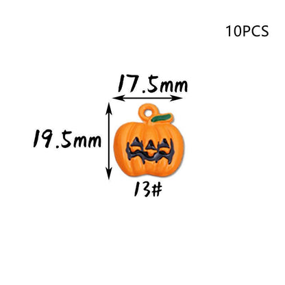 Halloween Ghost Pumpkin Head Shaped Alloy Drip Earrings Pendant-Jewearrings