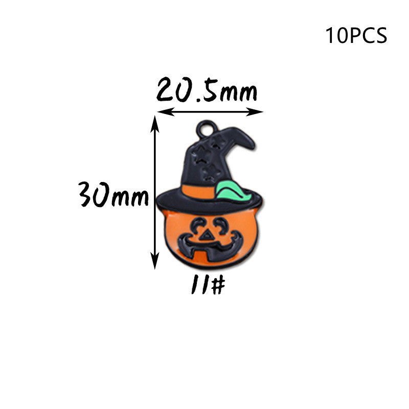 Halloween Ghost Pumpkin Head Shaped Alloy Drip Earrings Pendant-Jewearrings