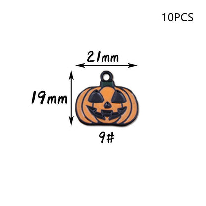 Halloween Ghost Pumpkin Head Shaped Alloy Drip Earrings Pendant-Jewearrings