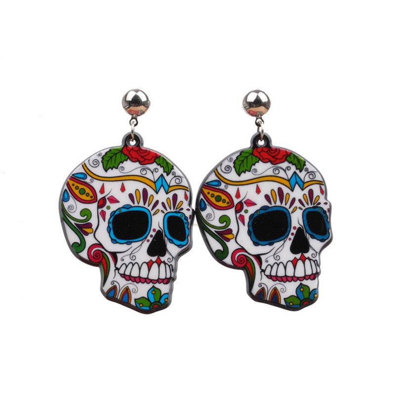 Halloween Jewelry Acrylic Personalized Earrings Couple Style-Jewearrings