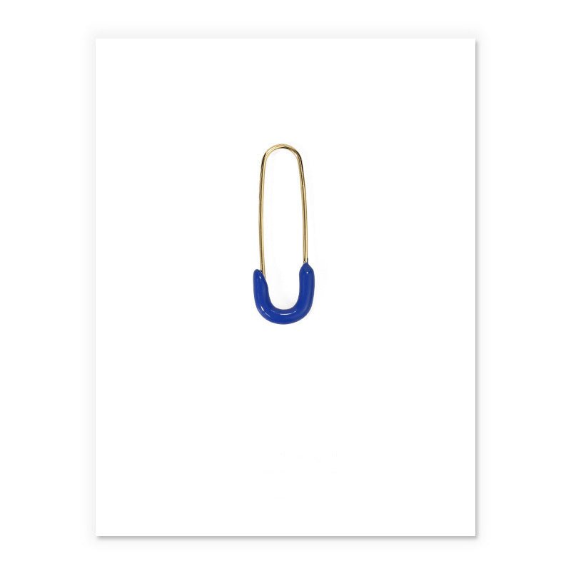 Hand-Drip Brass Gold Plated Paper Clip Earrings-Jewearrings