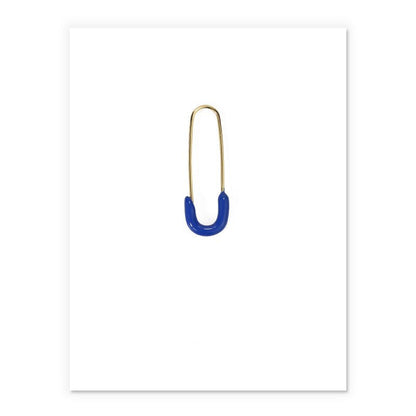 Hand-Drip Brass Gold Plated Paper Clip Earrings-Jewearrings