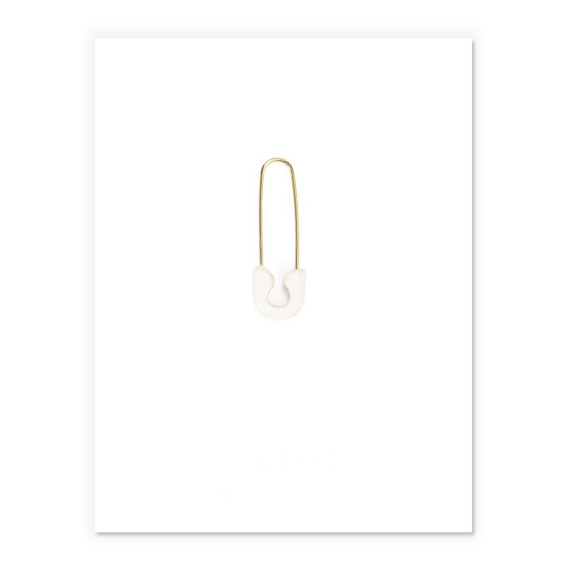 Hand-Drip Brass Gold Plated Paper Clip Earrings-Jewearrings