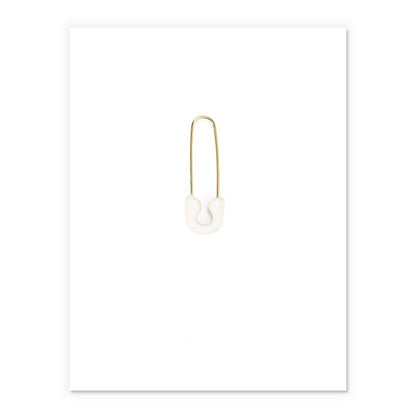 Hand-Drip Brass Gold Plated Paper Clip Earrings-Jewearrings