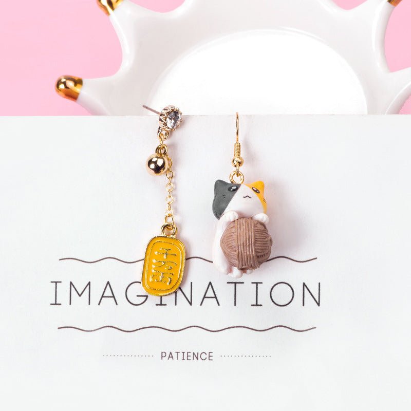 Handmade Acrylic Children'S Fun Animal Long Earrings-Jewearrings