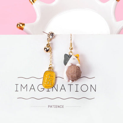 Handmade Acrylic Children'S Fun Animal Long Earrings-Jewearrings