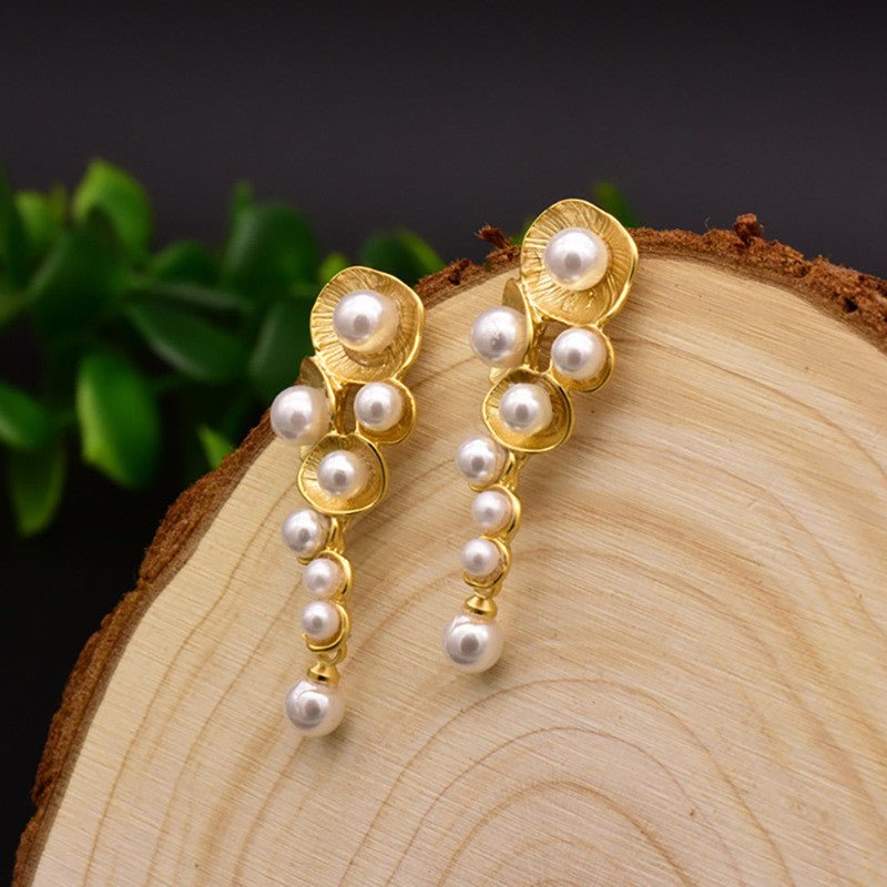 Handmade Natural Pearl Shell Earrings-Jewearrings