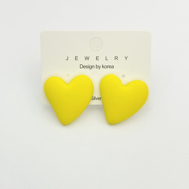 Heart-shaped Earrings Acrylic Simple Advanced-Jewearrings