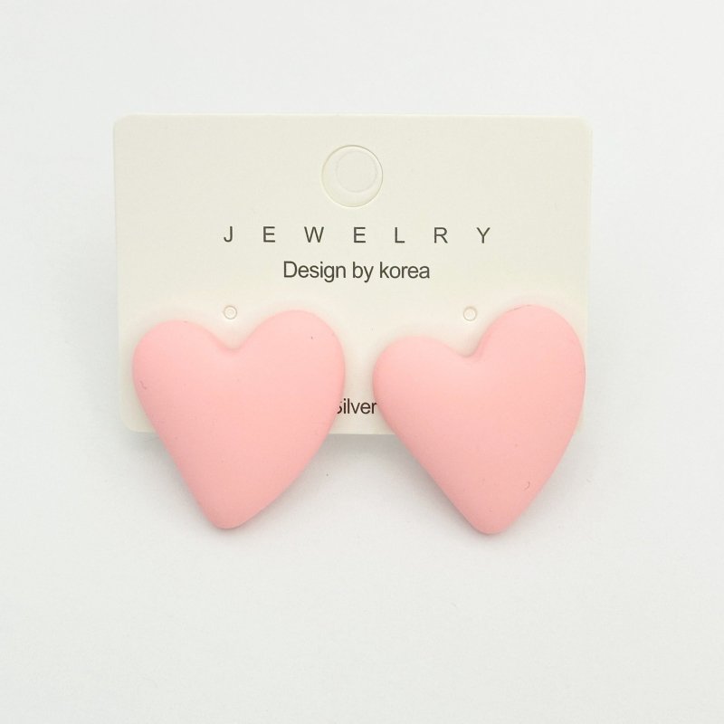 Heart-shaped Earrings Acrylic Simple Advanced-Jewearrings