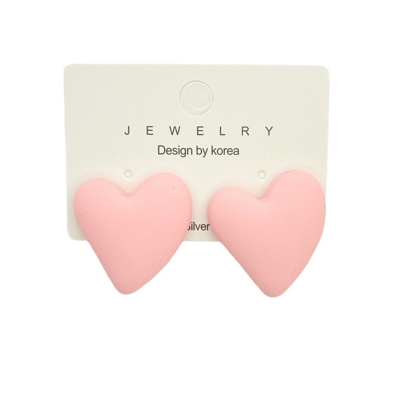 Heart-shaped Earrings Acrylic Simple Advanced-Jewearrings