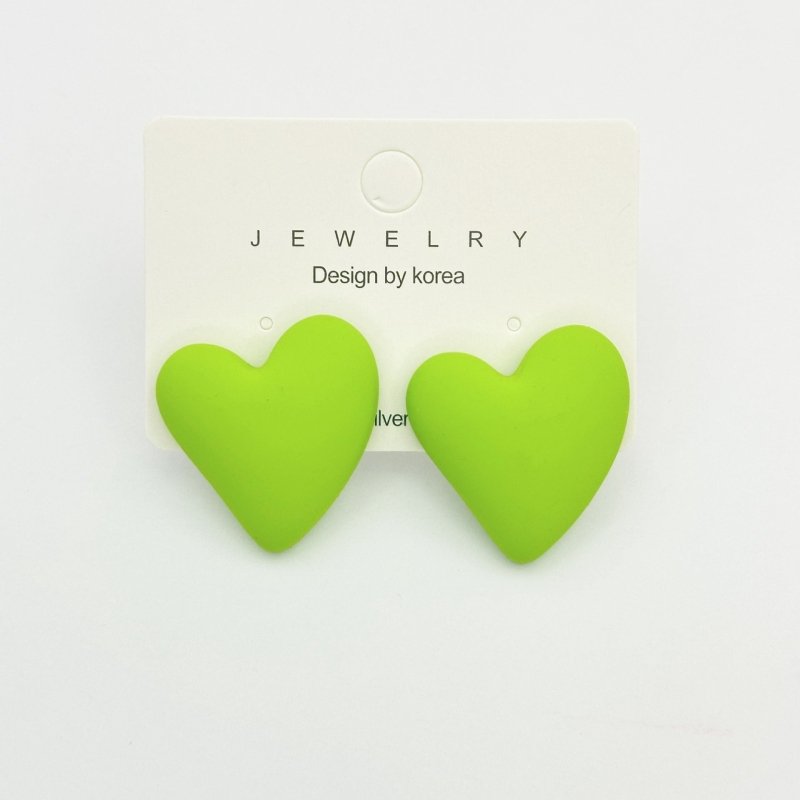 Heart-shaped Earrings Acrylic Simple Advanced-Jewearrings