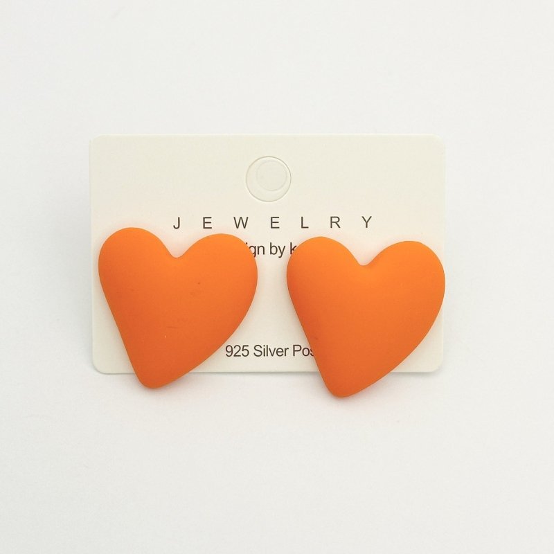 Heart-shaped Earrings Acrylic Simple Advanced-Jewearrings