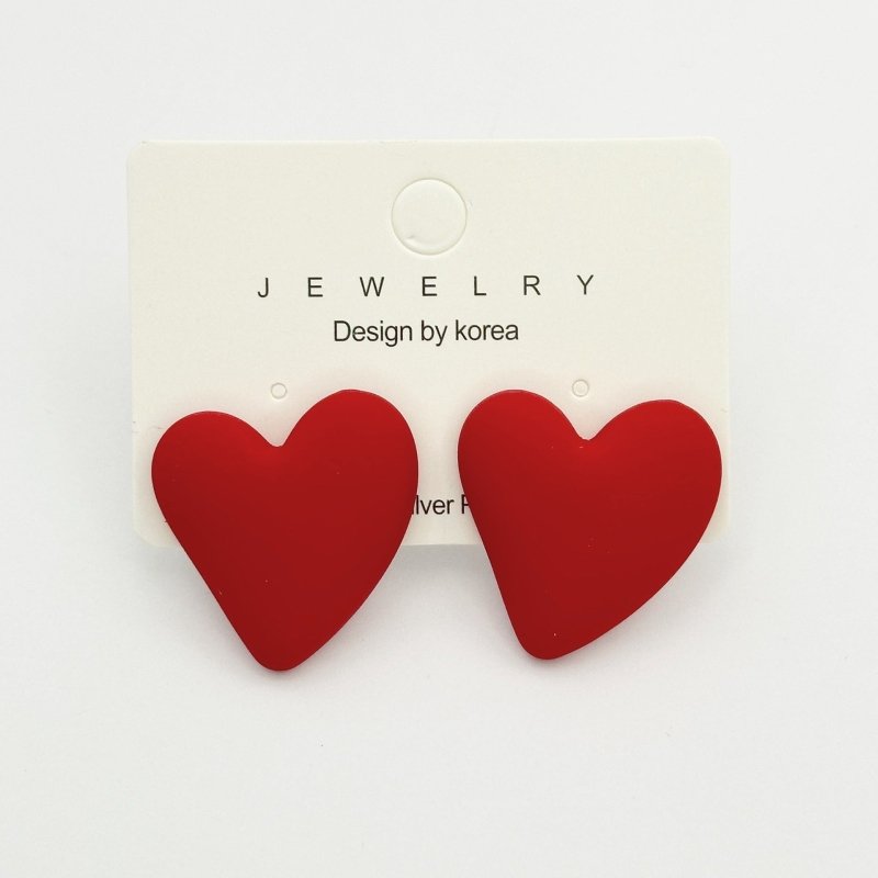 Heart-shaped Earrings Acrylic Simple Advanced-Jewearrings