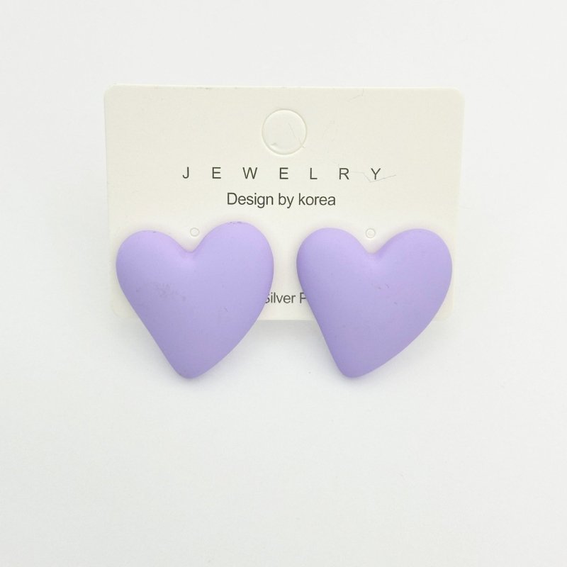 Heart-shaped Earrings Acrylic Simple Advanced-Jewearrings