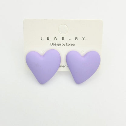 Heart-shaped Earrings Acrylic Simple Advanced-Jewearrings