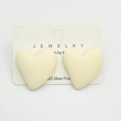 Heart-shaped Earrings Acrylic Simple Advanced-Jewearrings