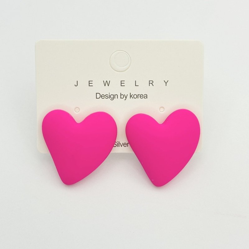 Heart-shaped Earrings Acrylic Simple Advanced-Jewearrings