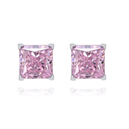 High Carbon Diamond Stud Ice Flower Cut Earrings-Jewearrings