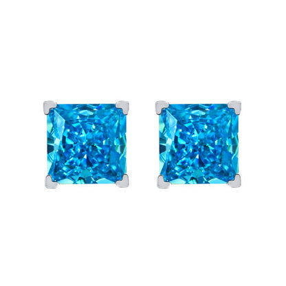 High Carbon Diamond Stud Ice Flower Cut Earrings-Jewearrings