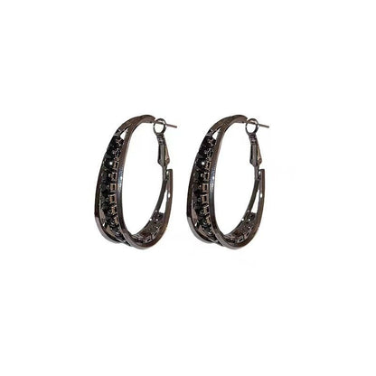 High-grade Metal Hoop Earrings Female 925 Silver Needle Niche-Jewearrings