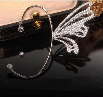 High-quality Diamond-studded Sweet Butterfly Wings Earrings-Jewearrings