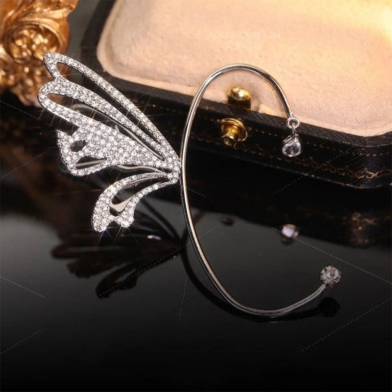 High-quality Diamond-studded Sweet Butterfly Wings Earrings-Jewearrings