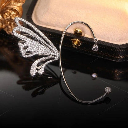 High-quality Diamond-studded Sweet Butterfly Wings Earrings-Jewearrings