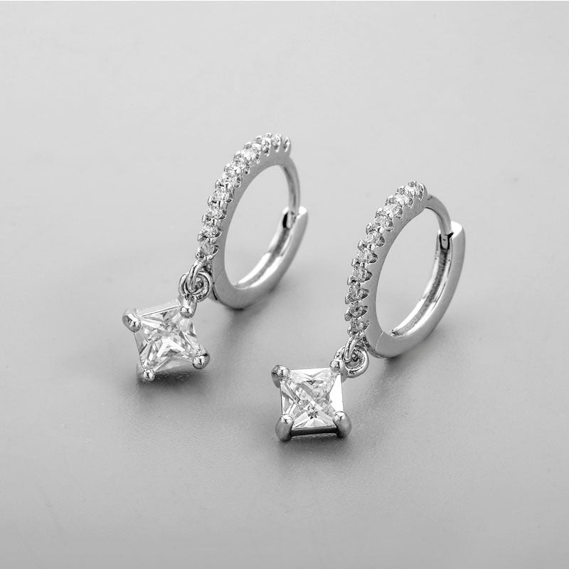 High Sense 18K Gold Earrings Female Ins Design Trend Temperament Diamond-Jewearrings