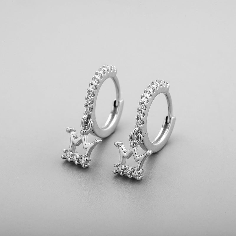 High Sense 18K Gold Earrings Female Ins Design Trend Temperament Diamond-Jewearrings