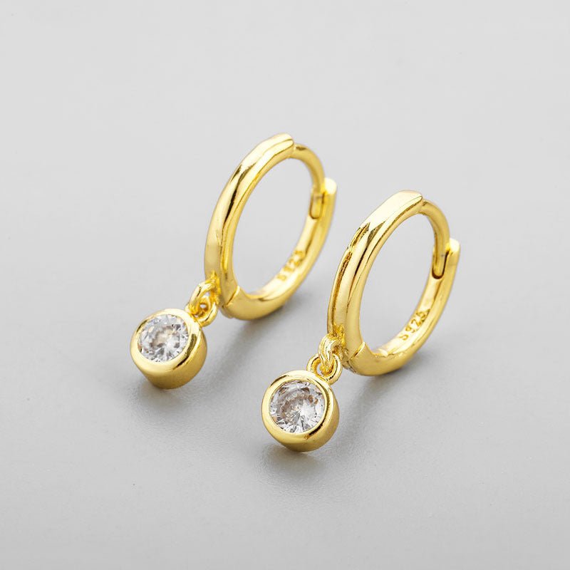 High Sense 18K Gold Earrings Female Ins Design Trend Temperament Diamond-Jewearrings