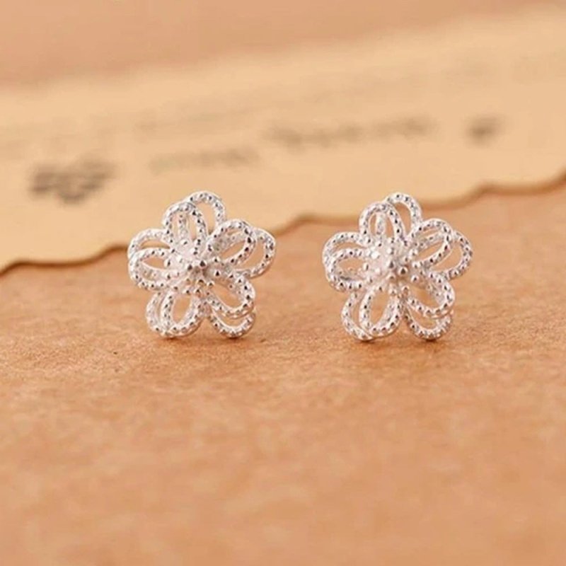 Hollow Flower Stud Earrings-Jewearrings