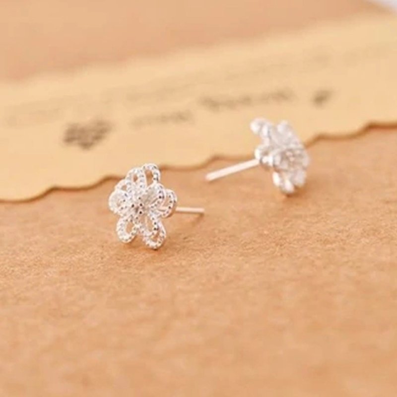 Hollow Flower Stud Earrings-Jewearrings