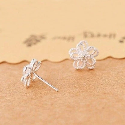 Hollow Flower Stud Earrings-Jewearrings