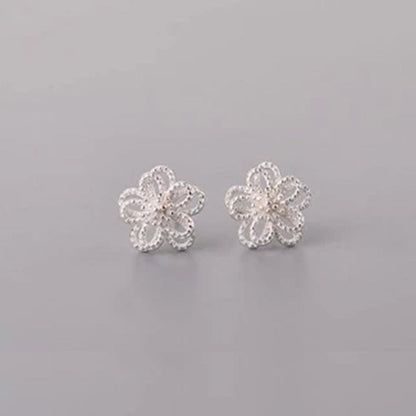 Hollow Flower Stud Earrings-Jewearrings