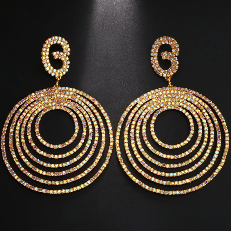 Hoop Spiral Simple Elegant Fashion Shiny Earrings-Jewearrings