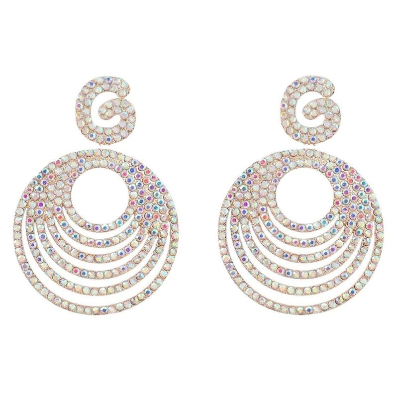 Hoop Spiral Simple Elegant Fashion Shiny Earrings-Jewearrings