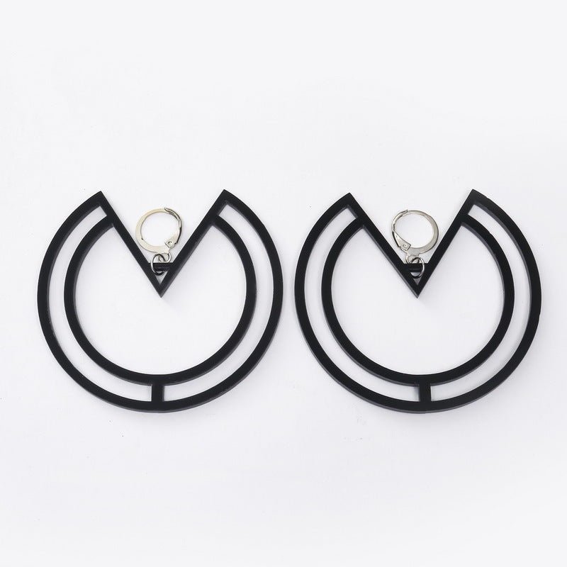 Hot Selling Mirror Acrylic Circle Geometric Big Earrings-Jewearrings