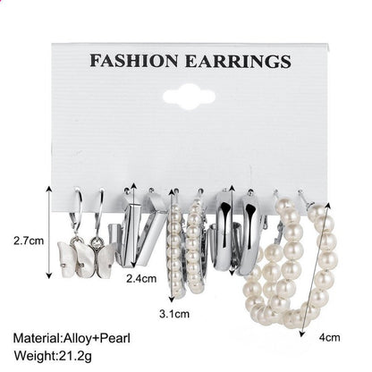 Hot Selling Pearl Ear Hoop Acrylic Butterfly Earrings-Jewearrings