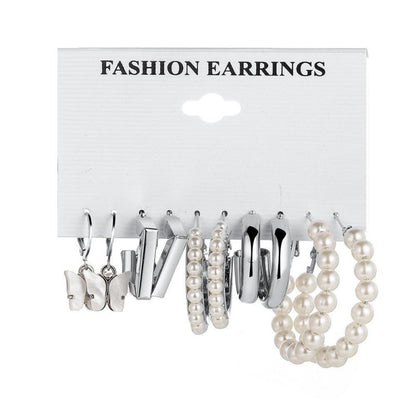 Hot Selling Pearl Ear Hoop Acrylic Butterfly Earrings-Jewearrings