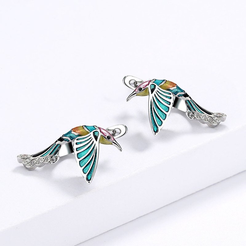 Hummingbird Earrings - Epoxy Ring Design-Jewearrings